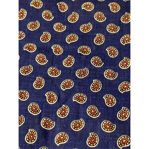 Vintage Blue Paisley Fabric By Pan Fabrics Inc 1/2 Yard 60" Wide Cotton